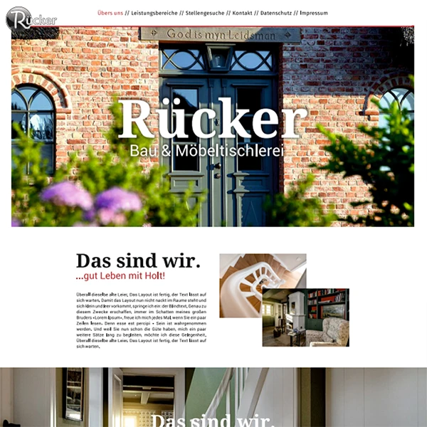 Layout der Tischlerei Rüker
